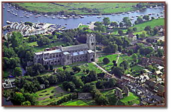 Aerial view of Christchurch