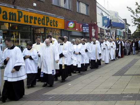 Precession returning to Church